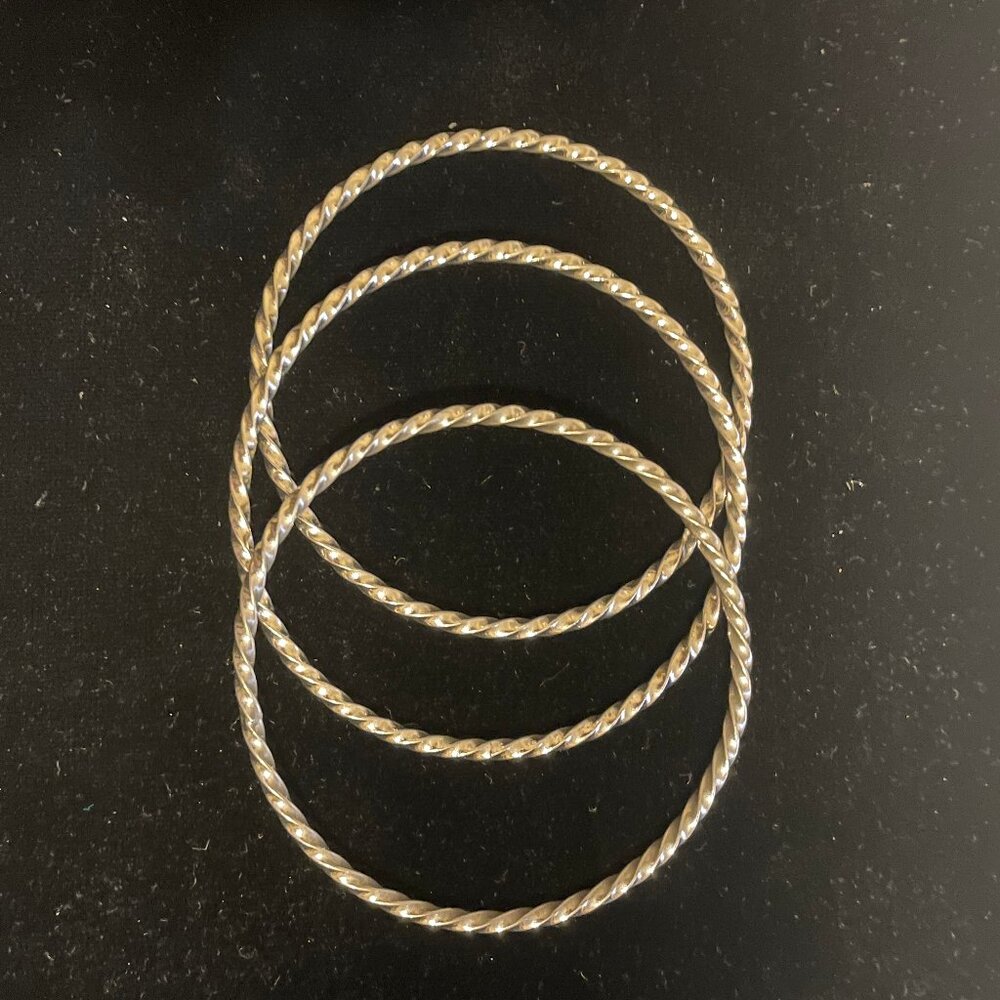 Set of three Silver Plated Bracelets. (SS414)